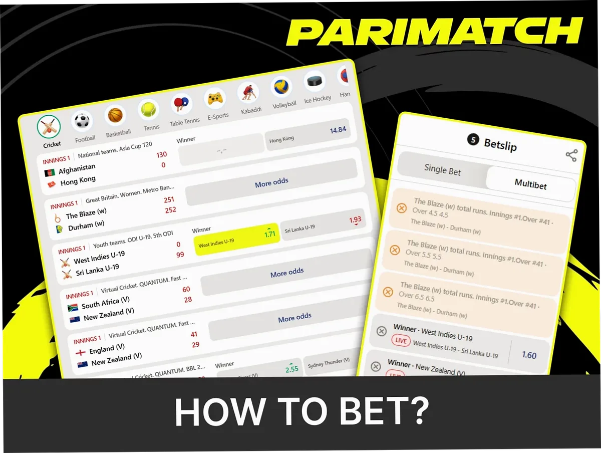 How to bet on cricket at Parimatch India